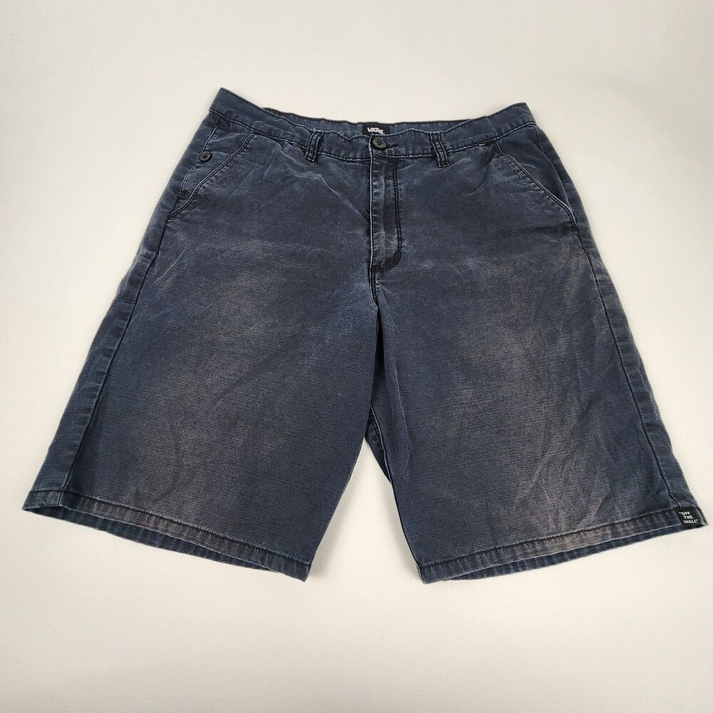 Vans Men's Black Casual Shorts Size 36 Cotton Chino 10" Inseam